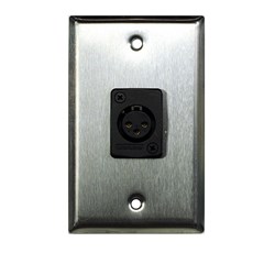 Whirlwind Wall Plate - 1 Gang Stainless Steel 1 Whirlwind WC3F Female XLR